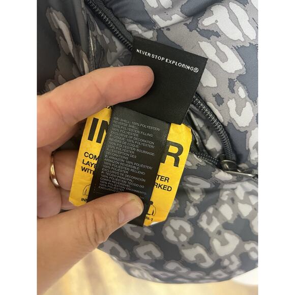 NWOT North Face Girl's Leopard Mossbud Swirl Reversable Jacket - Size L 14/16 - Picture 4 of 6